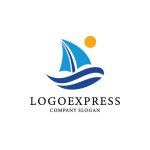 画像1: 太陽と帆船のロゴ (1)