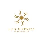 画像1: 優雅な光を放つ太陽ロゴ (1)