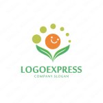 画像1: 太陽と草の温かいロゴ (1)