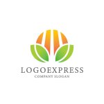 画像1: 太陽と葉のロゴ (1)