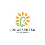 画像1: ヒマワリと葉のPのロゴ (1)