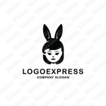 画像1: シュールなバニーガールのロゴ (1)