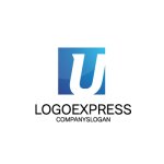 画像1: 信頼と未来を象徴する、洗練されたUのロゴ (1)