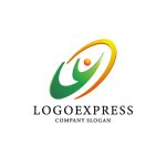 画像1: 未来へ飛躍する希望を象徴するYと人のロゴ (1)