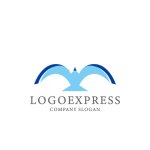 画像1: 自由の象徴カモメのロゴ (1)