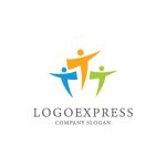 画像1: カラフルな「T」字型チームのロゴ (1)