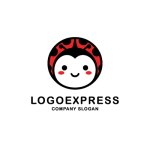 画像1: 笑顔のテントウムシのかわいいロゴ (1)