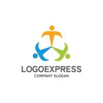 画像1: 3つのT字型の人々ロゴ (1)