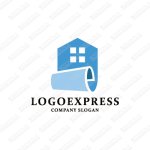 画像1: ロールペーパーと家をモチーフにしたロゴ (1)