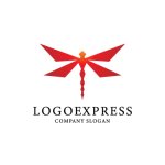 画像1: トンボのシャープなダイナミックロゴ (1)