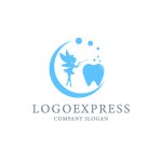 画像1: 歯の妖精の可愛いロゴ (1)