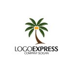 画像1: トロピカルココナッツの木のロゴ (1)