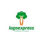 画像1: かっこいい幹を持つ木のロゴ (1)