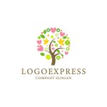 画像1: 愛と平和が育む心温まる木のロゴ (1)