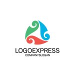 画像1: 循環を表すトライアングルのロゴ (1)