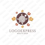 画像1: カメと花のロゴ (1)