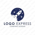 画像1: 宇宙ロケットと星のロゴ (1)