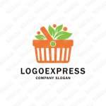 画像1: 野菜の入ったバスケットのロゴ (1)