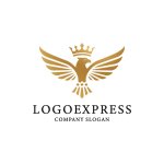 画像1: 王冠を被ったワシのロゴ (1)