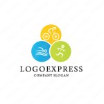 画像1: 自転車、ランニング、水泳、トライアスロンの運動のロゴ (1)