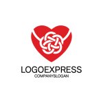 画像1: 水引ハートロゴ (1)