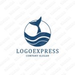 画像1: クジラの尾、波のロゴ (1)