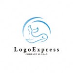 画像1: クジラと水しぶきの繊細なロゴ (1)