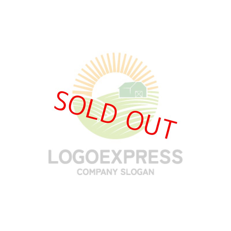 画像1: 暖かな牧場風景ロゴ (1)