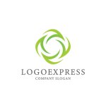 画像1: 風が吹き抜ける循環と成長のロゴ (1)