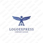 画像1: 羽ばたく家のロゴ (1)