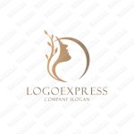 画像1: 女性の横顔と草のロゴ (1)