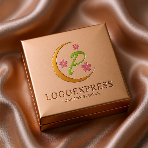 画像14: 月と桜に囲まれた優雅なPのロゴ (14)