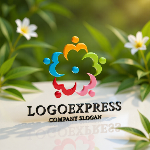 画像12: 「M」字の人々が織りなす多様な花ロゴ (12)