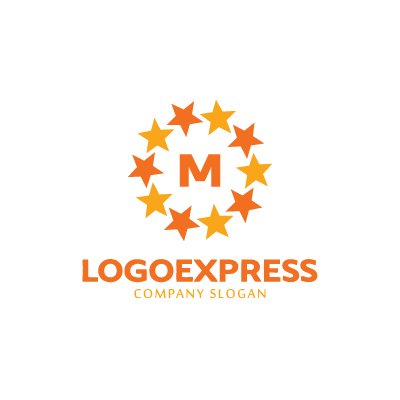 画像1: Mと星が織りなす輝きのサークルロゴ (1)