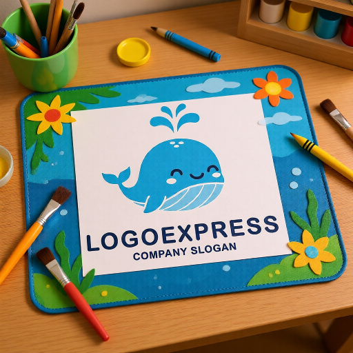 画像8: 笑顔で潮吹きするかわいいクジラのロゴ (8)