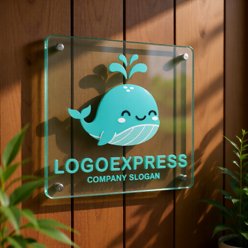 画像11: 笑顔で潮吹きするかわいいクジラのロゴ (11)