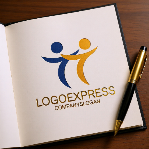 画像6: 繋がりと喜びを表現するT字の人々ロゴ (6)