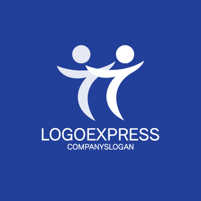 画像4: 繋がりと喜びを表現するT字の人々ロゴ (4)