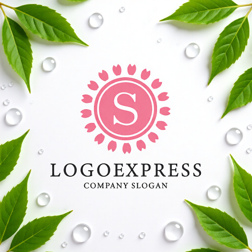 画像9: 桜の花びらに包まれた優雅なSのロゴ (9)