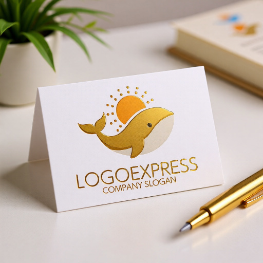 画像16: かわいいクジラと太陽のロゴ (16)