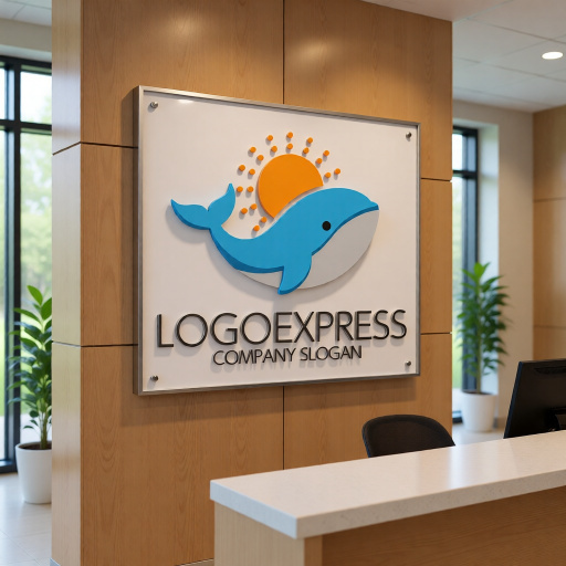 画像13: かわいいクジラと太陽のロゴ (13)