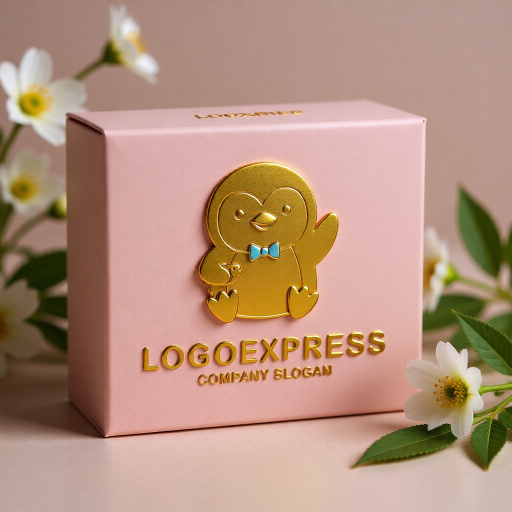 画像10: お魚を持ったお辞儀ペンギンの可愛いロゴ (10)