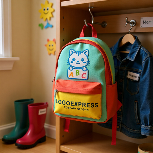 画像7: ABCの看板を持つかわいい猫のロゴ (7)