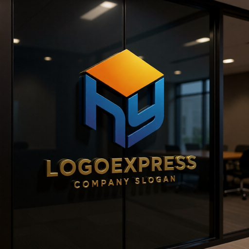 画像15: 「HY」の連結キューブのモダンロゴ (15)