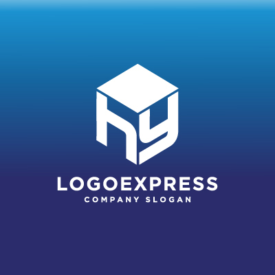 画像4: 「HY」の連結キューブのモダンロゴ (4)