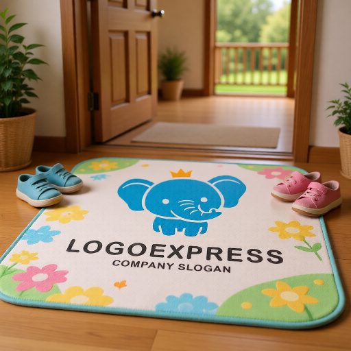 画像6: 王冠をかぶった可愛いゾウのロゴ (6)