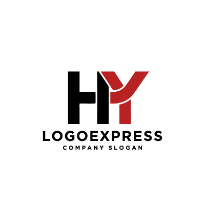 画像1: HYの連結、力強いモダンロゴ (1)