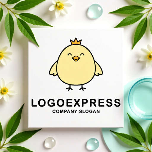 画像9: 王冠をかぶった可愛いひよこのロゴ (9)