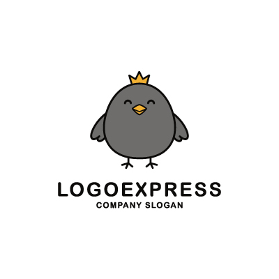 画像3: 王冠をかぶった可愛いひよこのロゴ (3)