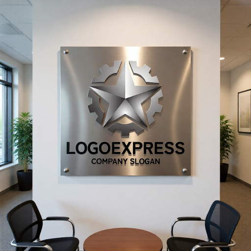 画像7: 星と歯車が融合した高精度技術ロゴ (7)